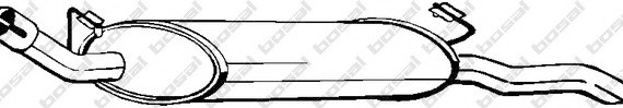 Глушник Opel Vectra A 1.8-2.0i 88-95 (BOSAL)