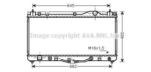 TO2303 AVA COOLING Радиатор охлаждения двигателя Toyota Camry 3,0i 01>06 MT/AT AC+/-