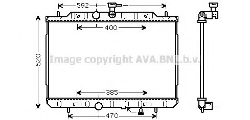 DN2291 AVA COOLING Радиатор охлаждения двигателя NISSAN X-TRAIL (2007) 2.0 (Ava)