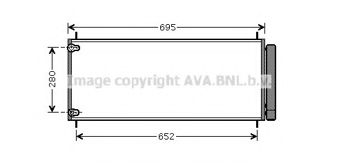 TO5406D AVA COOLING Радиатор кондиционера Toyota Auris (07-), Corolla (07-), Verso (09-) 2.0D, 2.2D