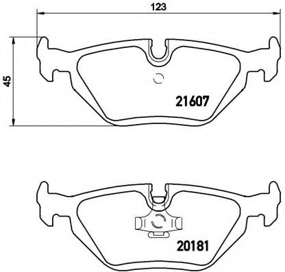 P06013 BREMBO (Германия) P06013_=GDB1189=571527B !колодки дисковые з. \ BMW E36/Z3 1.6-3.0 90> P06013 BREMBO