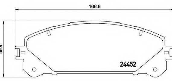 P83145 BREMBO (Германия) Колодки гальмівні дискові LEXUS: RX 270/350/350 AWD/450h/450h AWD 08- P83145 BREMBO