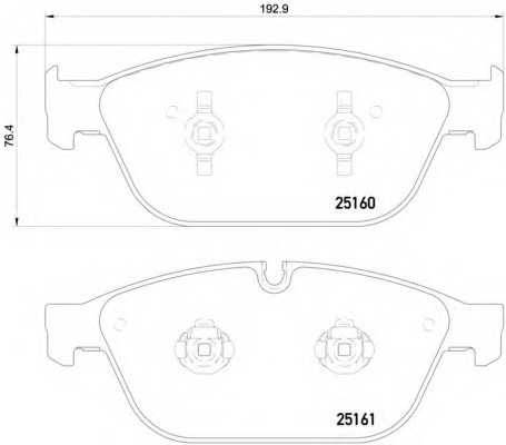 P85128 BREMBO (Германия) Гальмівні колодки дискові BREMBO