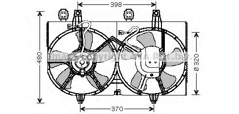 DN7511 AVA COOLING Вентилятор охолодження радіатора