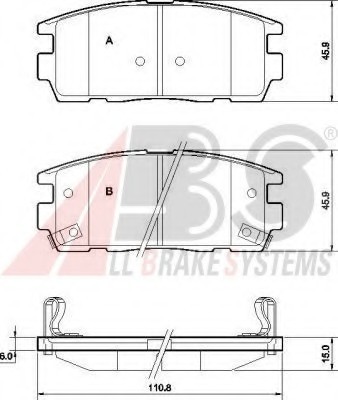 37583 ABS Колодки гальмівні зад. CHEVROLET Captiva Antara 2 0 3 2L 06 ) 1605123 37583 A.B.S.