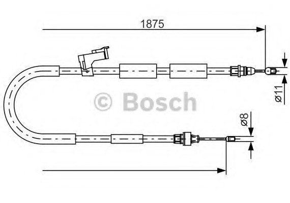Фото гальмівний трос BOSCH 1987482057 BOSCH 1987482057 BOSCH Гальмівний трос BOSCH