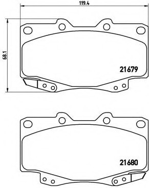 P83069 BREMBO (Германия) Гальмівні колодки дискові BREMBO