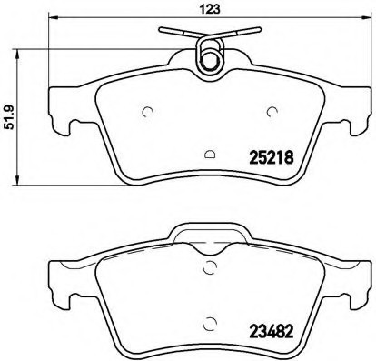 P61110 BREMBO (Германия) Гальмівні колодки дискові BREMBO