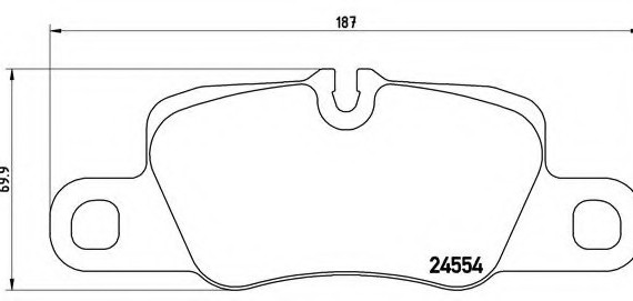 P65020 BREMBO (Германия) P65020_колодки дисковые задние! porsche panamera 3.64.8s4.8turbo 10 P65020 BREMBO