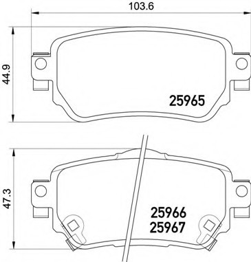 P56098 BREMBO (Германия) Гальмівні колодки дискові BREMBO