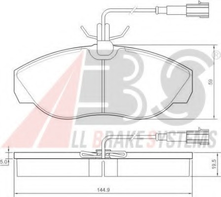 37172 ABS Колодка гальм. CITROEN-FIAT-PEUGEOT JUMPER-DUCATO-BOXER передн. (пр-во ABS) 37172