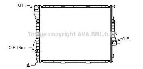 BWA2275 AVA COOLING Радиатор охлаждения двигателя BMW X5e53 AT 3,0d 3,0i 4,4i 00>03