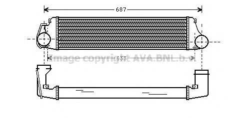 BW4207 AVA COOLING Інтеркулер BMW: 3 (E46) 320 d 98 - 05 , 3 Touring (E46) 320 d 99 - 05 BW4207 AVA