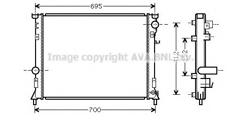 CR2097 AVA COOLING Радиатор охлаждения двигателя Chrysler 300C (05- , 11- ) MT/AT (CR2097) AVA