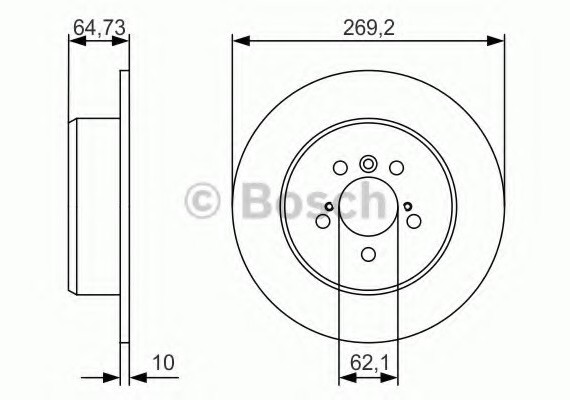 0986479R00 BOSCH Гальмівний диск BOSCH