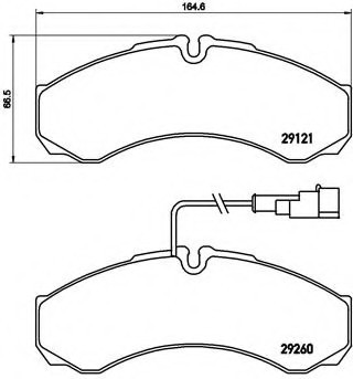 P56069 BREMBO (Германия) Гальмівні колодки дискові BREMBO