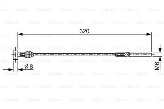 1987482460 BOSCH Гальмівний трос BOSCH