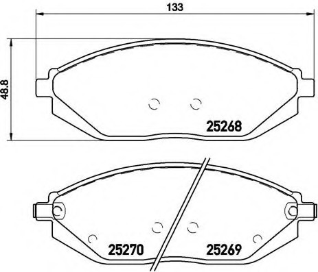 P10054 BREMBO (Германия) Гальмівні колодки дискові BREMBO