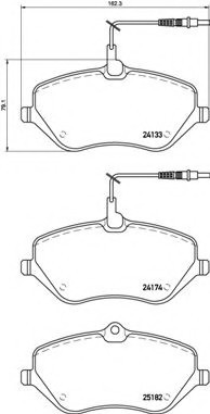 P61119 BREMBO (Германия) Гальмівні колодки дискові BREMBO