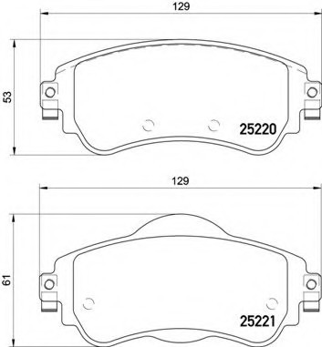 P61105 BREMBO (Германия) Гальмівні колодки дискові BREMBO