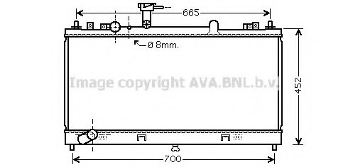 MZ2224 AVA COOLING Радиатор охлождения MAZDA 6 2.5 MT 03/05-09/07 (AVA)