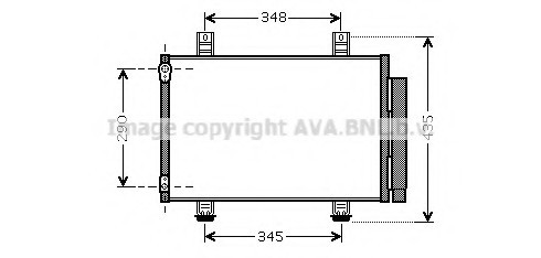 SZA5087D AVA COOLING AVA SZA5087D_радиатор кондиционера! \ Suzuki Swift 1.3-1.6 05> SZA5087D AVA