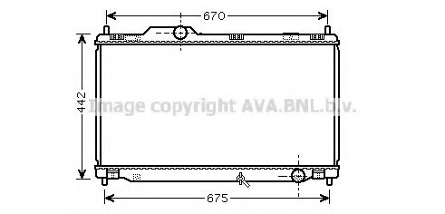 TO2461 AVA COOLING Радиатор охлаждения двигателя LEXUS IS MK II (2006) IS 250 2.5 VVTI (Ava)