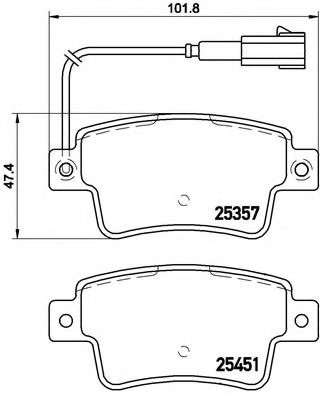 P23142 BREMBO (Германия) Гальмівні колодки дискові BREMBO