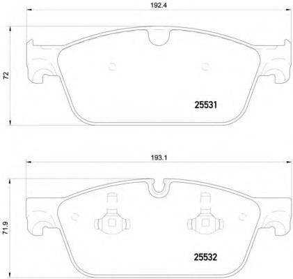 P50112 BREMBO (Германия) Гальмівні колодки дискові BREMBO