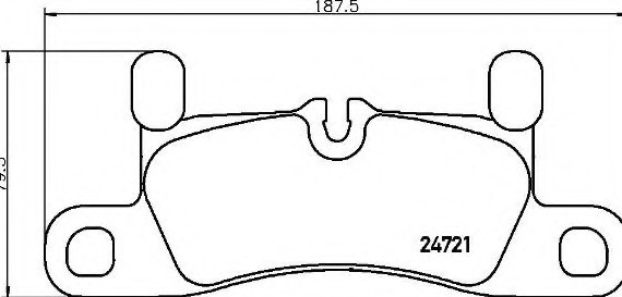 P65030 BREMBO (Германия) P65030_колодки дисковые задние! \ Porshce Cayenne 3.0-4.8 10> P65030 BREMBO