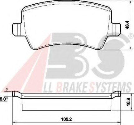 37562 ABS Колодки гальмівні задні Ford Galaxy Smax VolvoS80 V70 (R) 06 37562 A.B.S.