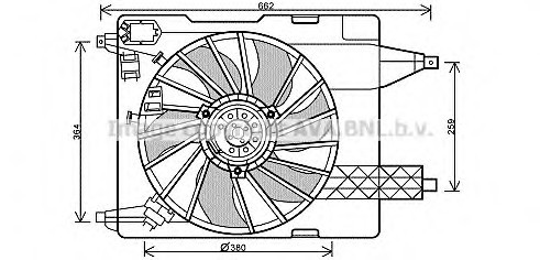 RT7539 AVA COOLING Вентилятор охолодження радіатора