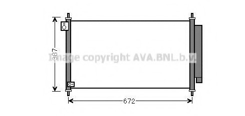 AVA HD5276D_радиатор кондиционера! \ Honda Civic 1.6/1.8i 12> HD5276D AVA