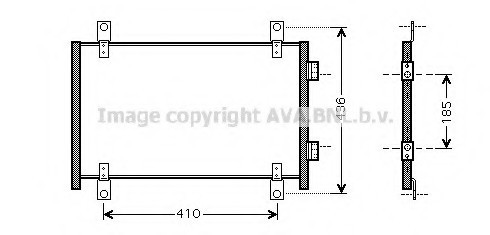 Конденсер CITROEN JUMPER 2.0-2.8 02- / FIAT DUCATO 2.0-2.8 02- FTA5302 AVA
