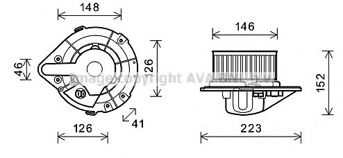 AI8501 AVA COOLING Вентилятор салону (вир-во AVA)