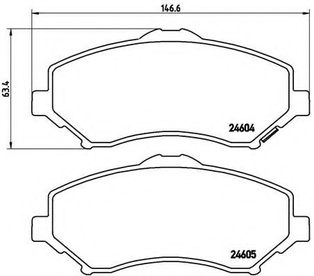 P11022 BREMBO (Германия) Колодки тормозные дисковые передн GRAND VOYAGER IV, JOURNEY P11022 BREMBO