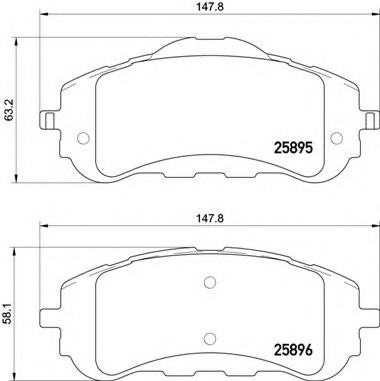 P61120 BREMBO (Германия) Гальмівні колодки дискові BREMBO