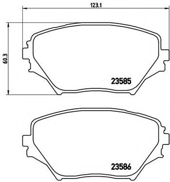 P83055 BREMBO (Германия) Колодки toyota rav 4 ii cla2_, xa2_, zca2_, aca2_ 0901-1105 P83055 BREMBO