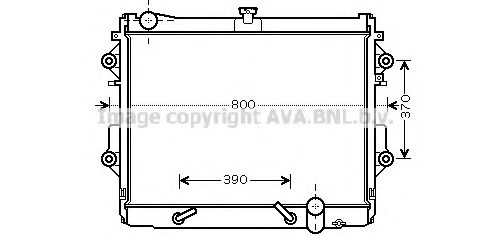 TO2491 AVA COOLING Радиатор системы охлаждения TOYOTA: LAND CRUISER 4.7 V8 08 - TO2491 AVA