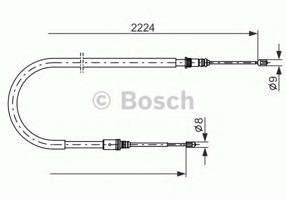 1987482303 BOSCH Гальмівний трос BOSCH