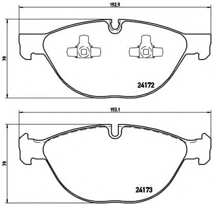 P06058 BREMBO (Германия) Колодки гальмівні дискові передні X5 (E70), X6 (E71, E72) P06058 BREMBO