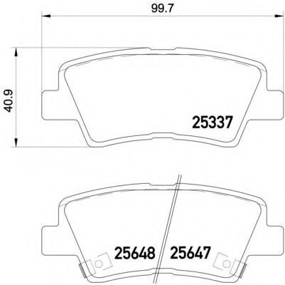 P30054 BREMBO (Германия) Гальмівні колодки дискові BREMBO