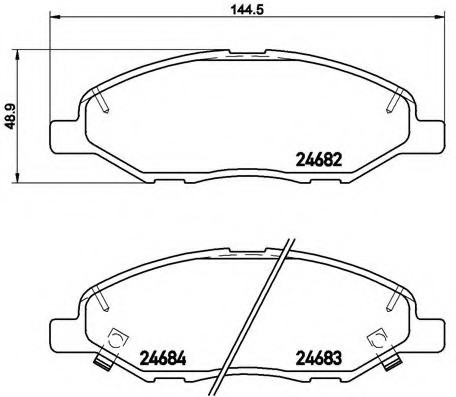 P56088 BREMBO (Германия) Гальмівні колодки дискові BREMBO