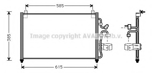 DW5013 AVA COOLING Радиатор кондиционера DAEWOO: LEGANZA (KLAV) 2.0 16V 97 - 04 DW5013 AVA