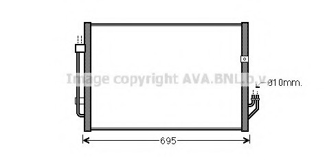 DN5331 AVA COOLING Радиатор кондиционера NISSAN: MURANO (Z51) 3.5/3.5 4x4 07 - DN5331 AVA