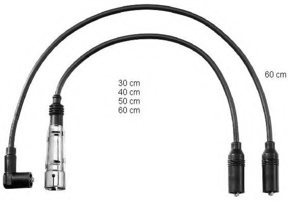 ZEF717 BERU (Корея) Комплект проводов вв vw golf lllpassat 88-97polo 97-01 1.8 ZEF717 BERU