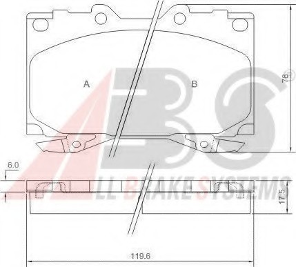 37231 ABS Колодка гальм. LEXUS-TOYOTA LX470-LANDCRUISER передн. (пр-во ABS) 37231