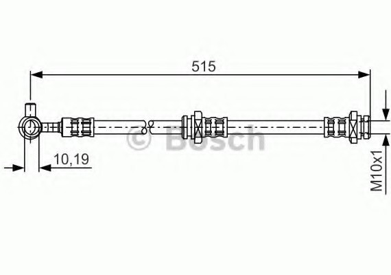 1987476378 BOSCH Шланг тормозной NISSAN X-TRAIL 01- 515мм перед.лев. 1987476378 BOSCH