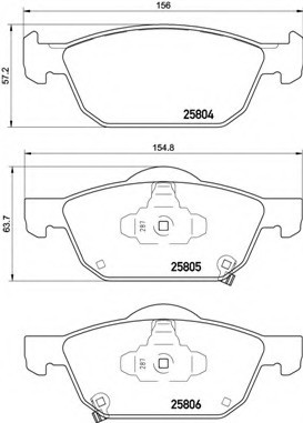 P28076 BREMBO (Германия) P28076_колодки дисковые передние! \ Honda Accord 08> P28076 BREMBO