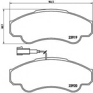 P23092 BREMBO (Германия) Колодки peugeot boxer platformchassis zct_ 1298-0402 P23092 BREMBO